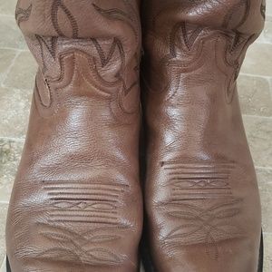 Justin leather cowboy boots